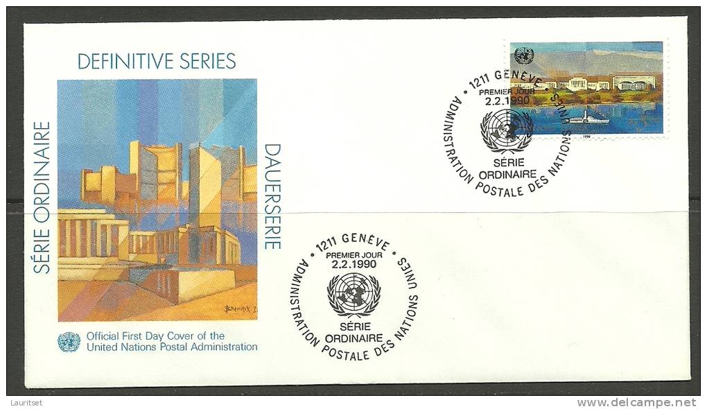 UN Genf 02.02.1990 FDC Naciones Unidas UN Official First Day Cover - Storia Postale