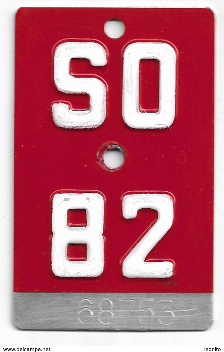 Velonummer Solothurn SO 82 - Placas De Matriculación