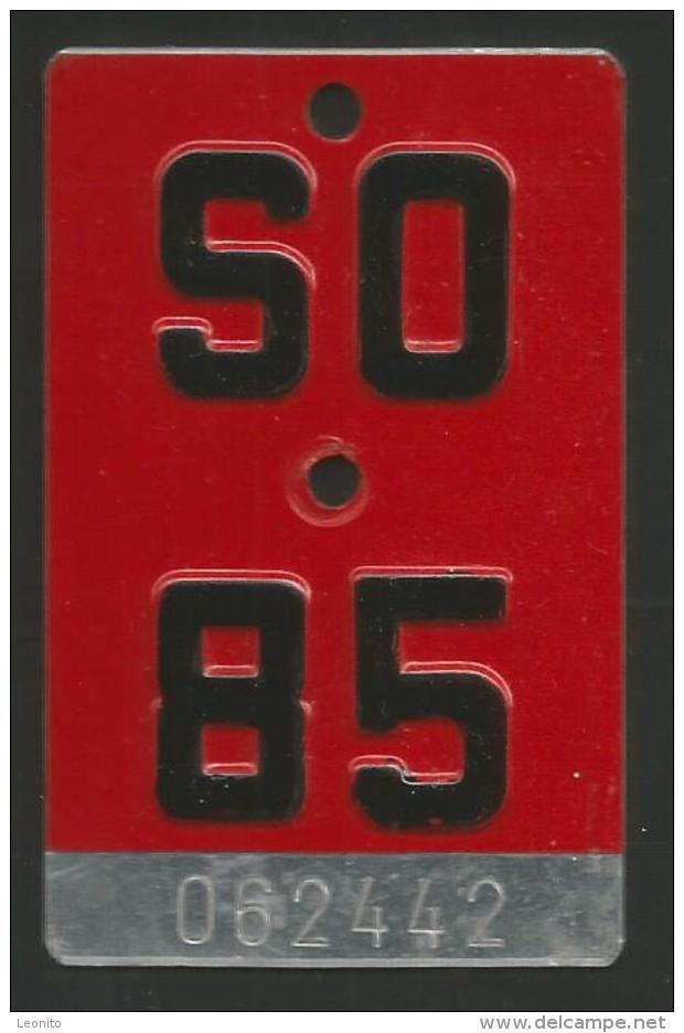Velonummer Solothurn SO 85 - Nummerplaten