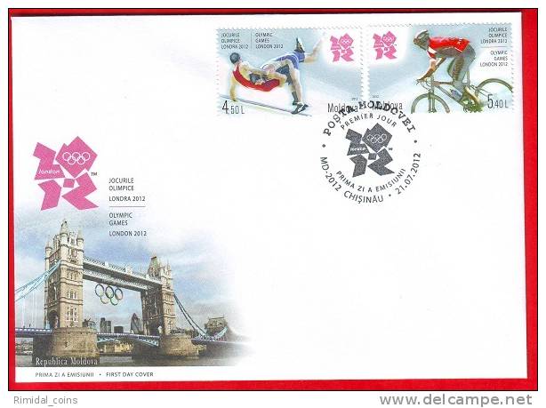 Moldova, FDC, Summer Olympic Games London, 2012 - Verano 2012: Londres