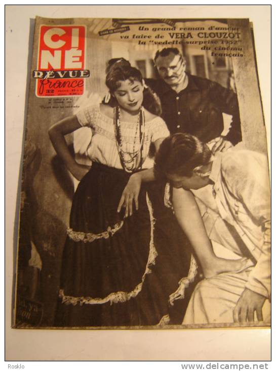 REVUE / CINE REVUE / N° 9  DE 1952 / VERA CLOUZOT + FARLEY GRANGER - Zeitschriften