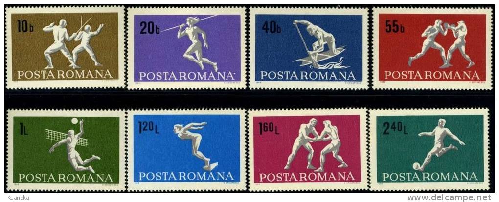 1969 Sports,Romania,Mi.2747-27 54,MNH - Unused Stamps