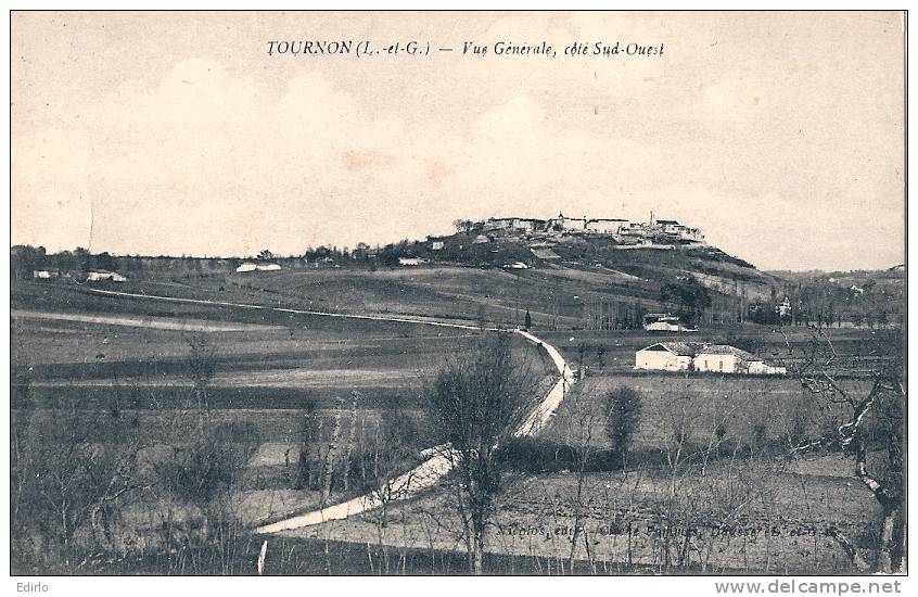 TOURNON  Vue Générale Côté Sud Ouest Neuve Excellent état - Tournon D'Agenais