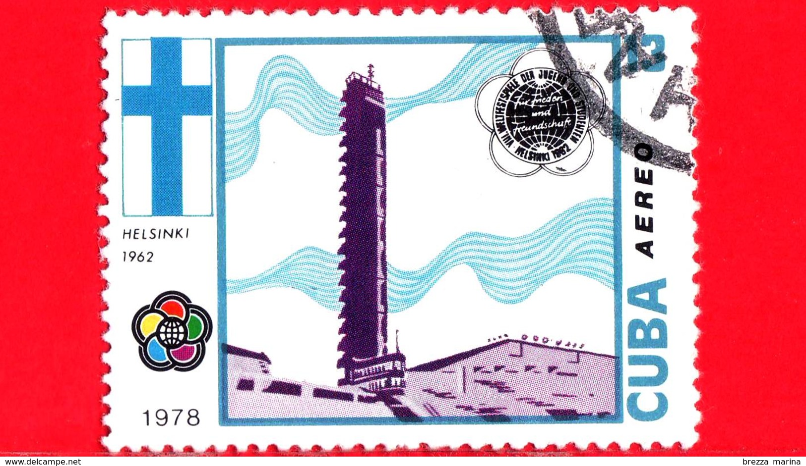 CUBA - 1978 - XI Festival Mondiale Della Gioventù E Degli Studenti -  Helsinki 1962 - 13 - P. Aerea - Airmail