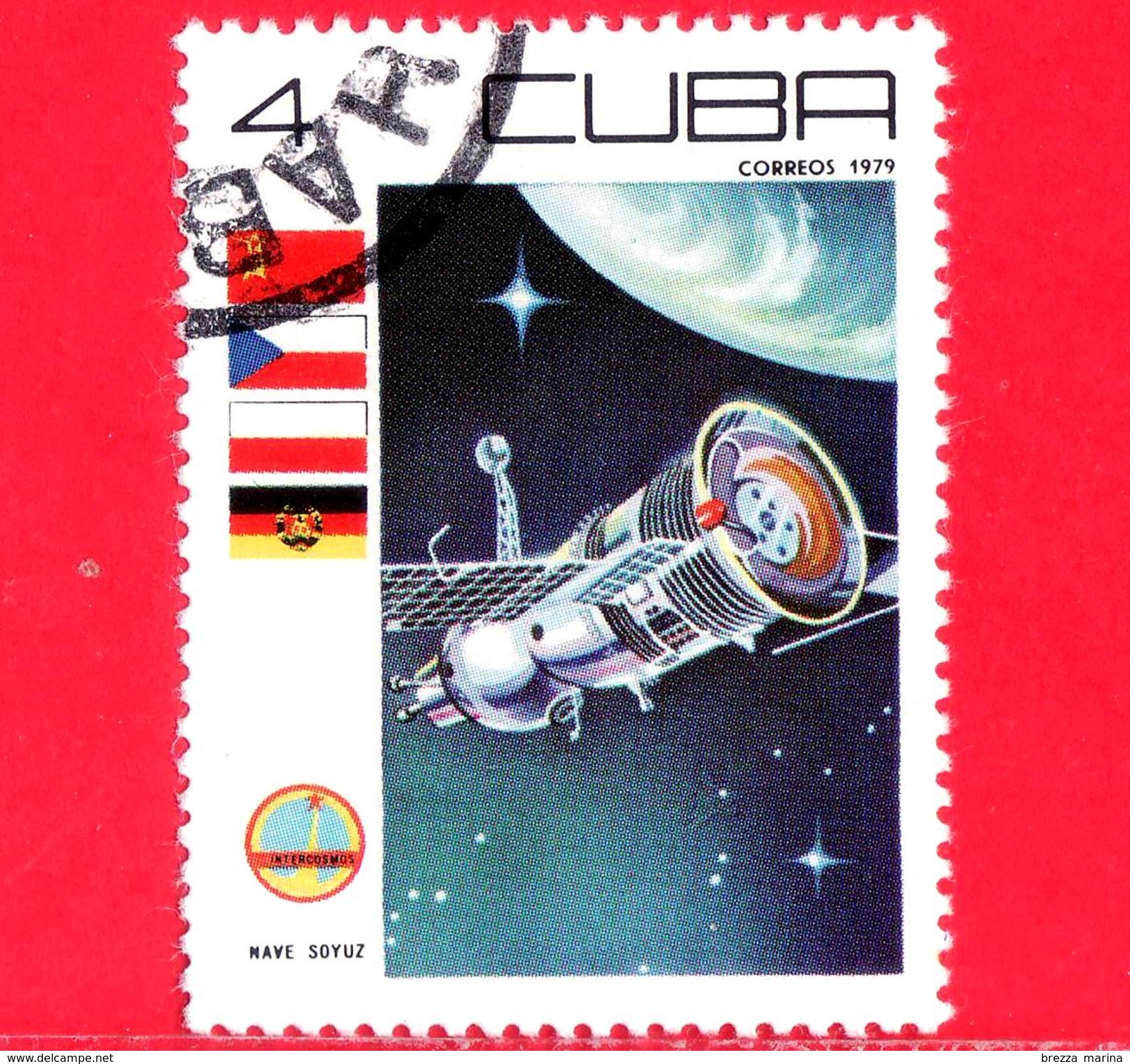 CUBA - Usato - 1979 - Giornata Della Spazio - Nave Soyuz - 4 - Oblitérés