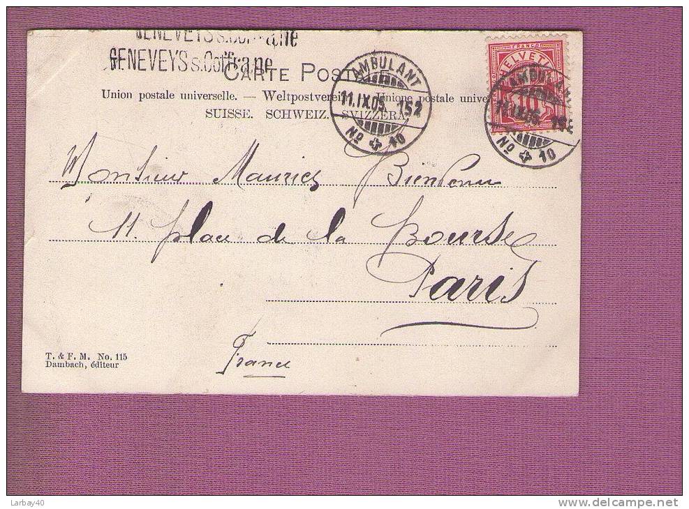 1 Cpa   Les Geneveys   - Hotel De Commude - Ambulant - Geneveys