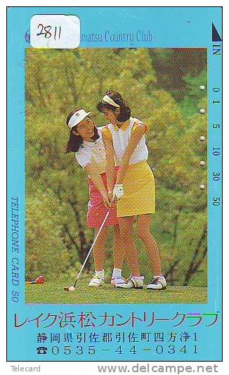 Télécarte Japon * TELEFONKARTE JAPAN * GOLF  * (2811) *  SPORT * PHONECARD *  LADIES * FEMMES - Sport