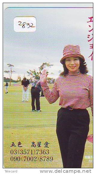 Télécarte Japon * TELEFONKARTE JAPAN * GOLF  * (2832) *  SPORT * PHONECARD *   LADIES * FEMMES - Sport