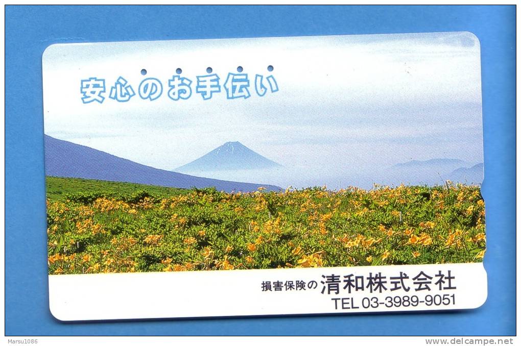 Japan Japon  Telefonkarte Télécarte Phonecard -  Volcan Volcano Vulkan Berg Mountains Montagnes - Vulkane