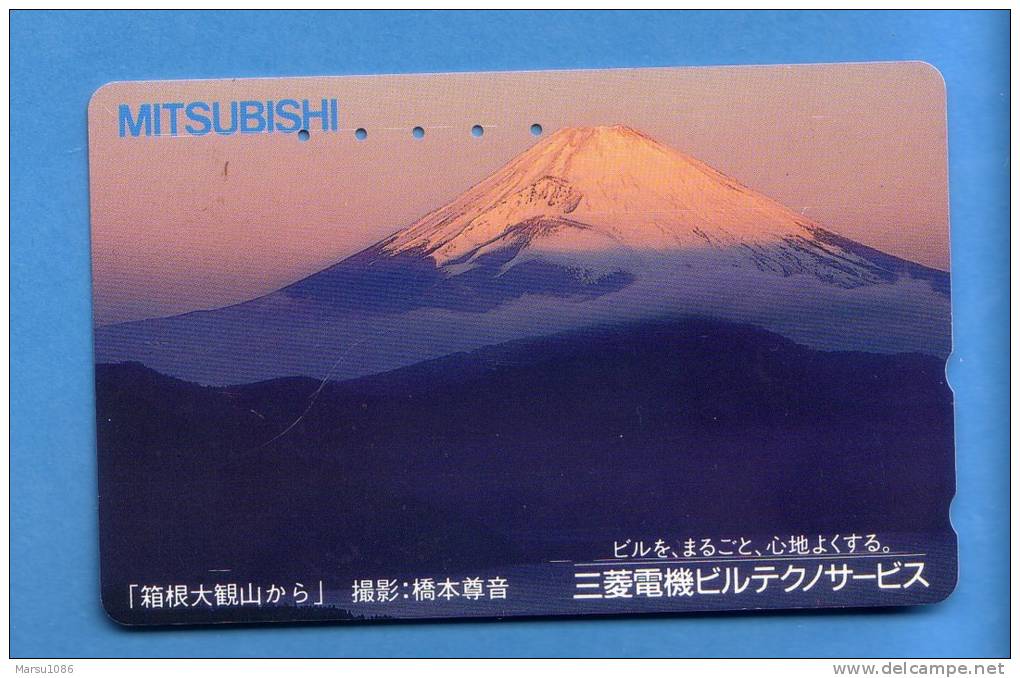 Japan Japon  Telefonkarte Télécarte Phonecard -  Volcan Volcano Vulkan Berg Mountains Montagnes - Vulkane