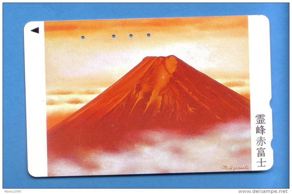 Japan Japon  Telefonkarte Télécarte Phonecard -  Volcan Volcano Vulkan Berg Mountains Montagnes - Vulkane