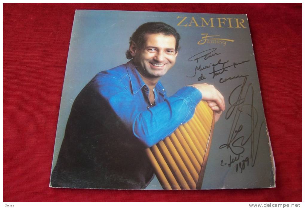 ZAMFIR  °  AUTOGRAPHE SUR POCHETTE VINYLE  33 TOURS    ANNEE  1989 - Autógrafos