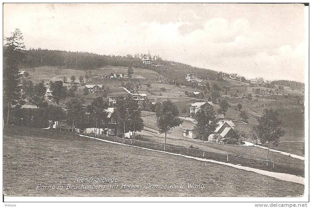 PRA073 / Brueckenberg (Karpacz), Ortsteil Mit Hotel Sanssouci Und Wang 1906 - Sudeten