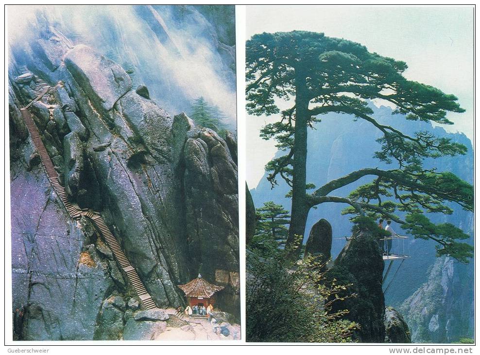 L-CH39 - CHINE Etui Avec 10 Cartes Entiers Postaux Paysages Du Mont HUANGSHAN - Ansichtskarten