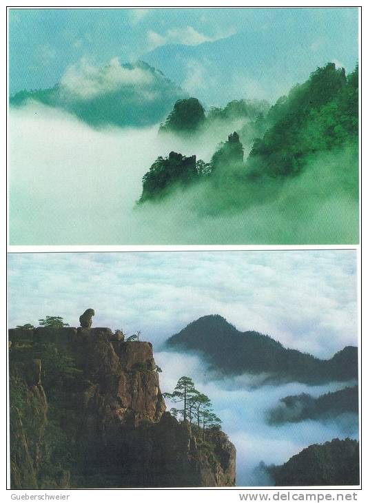 L-CH39 - CHINE Etui avec 10 cartes entiers postaux Paysages du Mont HUANGSHAN