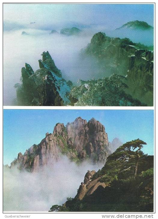 L-CH39 - CHINE Etui avec 10 cartes entiers postaux Paysages du Mont HUANGSHAN