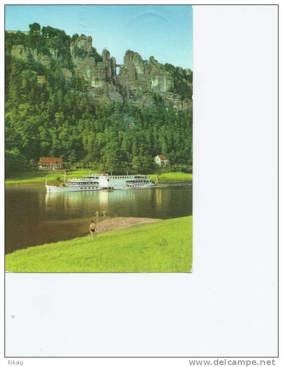 Germany - Bastei Mit Luxusmotorschiff   Sächs. Schweiz.   B- 2325 - Bastei (sächs. Schweiz)