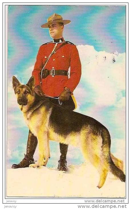 POLICIER CANADIEN AVEC SON CHIEN. REF 8419 - Police - Gendarmerie