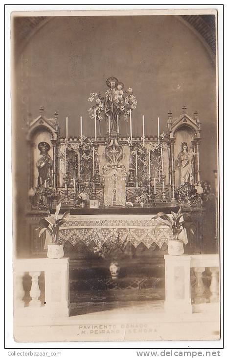 URUGUAY MONTEVIDEO TARJETA POSTAL CAPILLA EN COLON FOTO MOLL VINTAGE ORIGINAL REAL PHOTO POSTCARD Cpa AK (W3-0104) - Uruguay