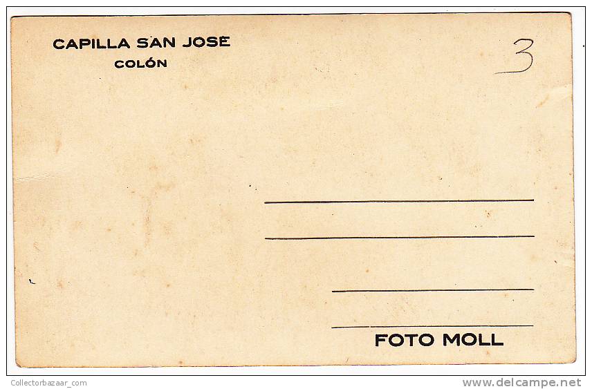 URUGUAY MONTEVIDEO TARJETA POSTAL CAPILLA EN COLON FOTO MOLL VINTAGE ORIGINAL REAL PHOTO POSTCARD Cpa AK (W3-0104) - Uruguay