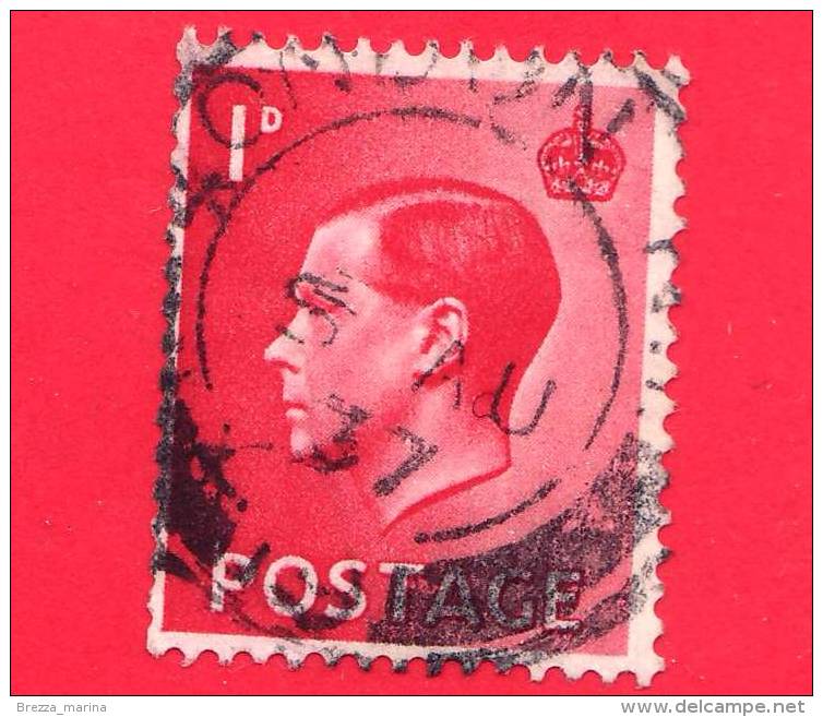 GB  UK GRAN BRETAGNA - 1936 - Re Edward VIII - 1d - Used Stamps