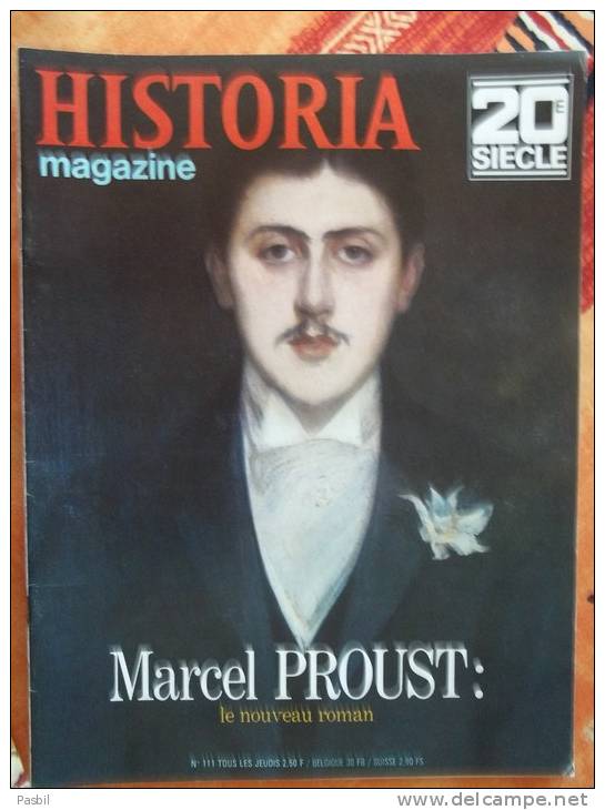 Magazine HISTORIA 20ème Siècle N°111 De 1970 - MARCEL PROUST : Le Nouveau Roman - Sommaire Voir Photo - History