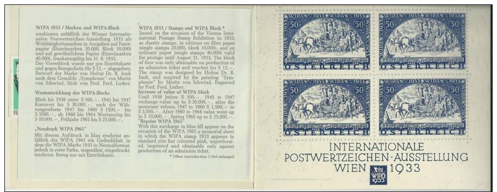 AUSTRIA/OSTERREICH, 1965 P.C. WIPA'85-Vienna International Postage Stamp Exhibition - Exposiciones Filatélicas