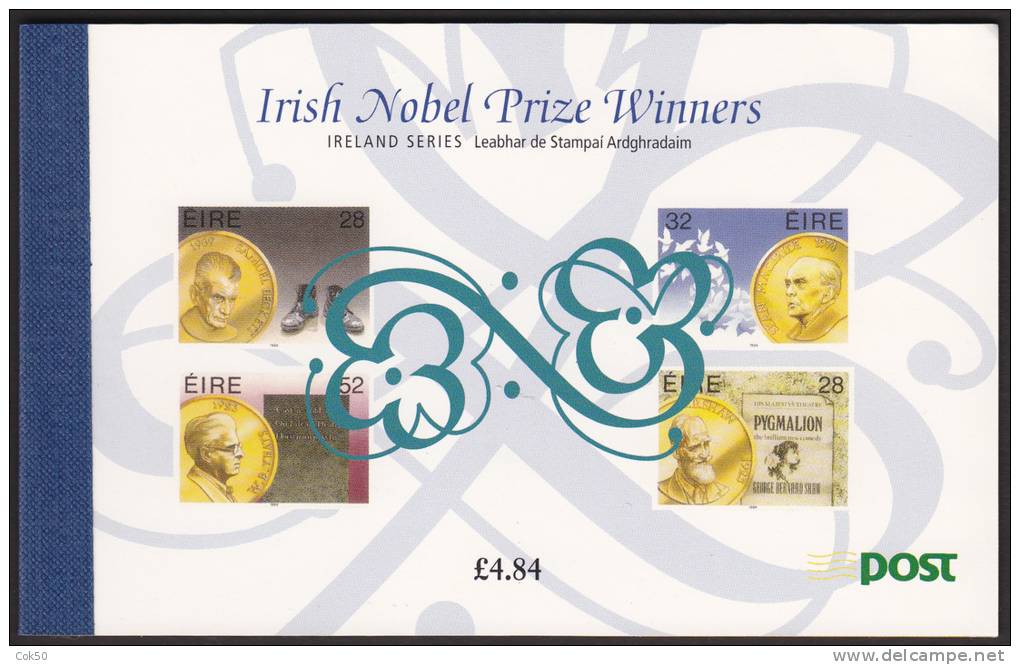 IRELAND «Irish Nobel Prize Winners» Booklet (1994) - SG No. 50/Michel No.27. Perfect MNH Quality - Carnets