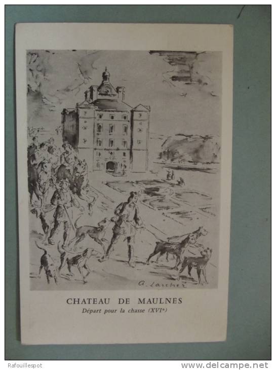 Cp Meaulnes Chateau Depart Pour La Chasse ( Larcher) - Cruzy Le Chatel