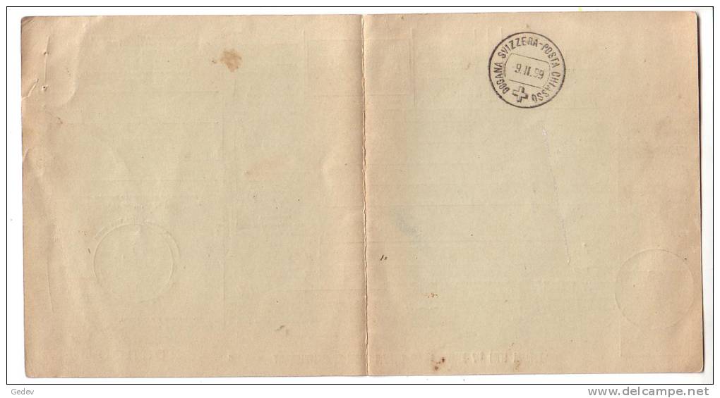 Entier Postal Pour Colis, Alezio-Lausanne (265) - Corée (...-1945)