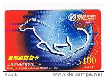 CINA  - CHINA MOBILE, SHANGHAI (GSM RECHARGE)   -  HORSE    EXP. 6.04 - USED  -  RIF. 2840 - Pferde