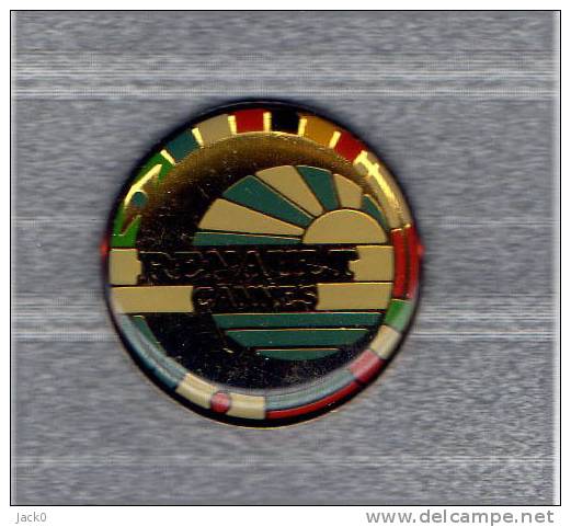 Pin´s  Rond  Automobile  Renault   CANNES - Renault