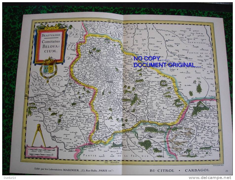 VIEUX PAYS DE FRANCE -  BEAUVOISIS ( Beauvais - Oise - Région Picardie ...) - Topographical Maps