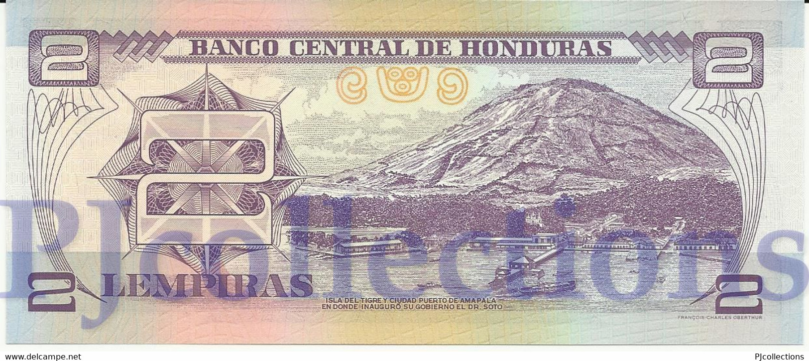 HONDURAS 2 LEMPIRAS 2006 PICK 80Af UNC - Honduras