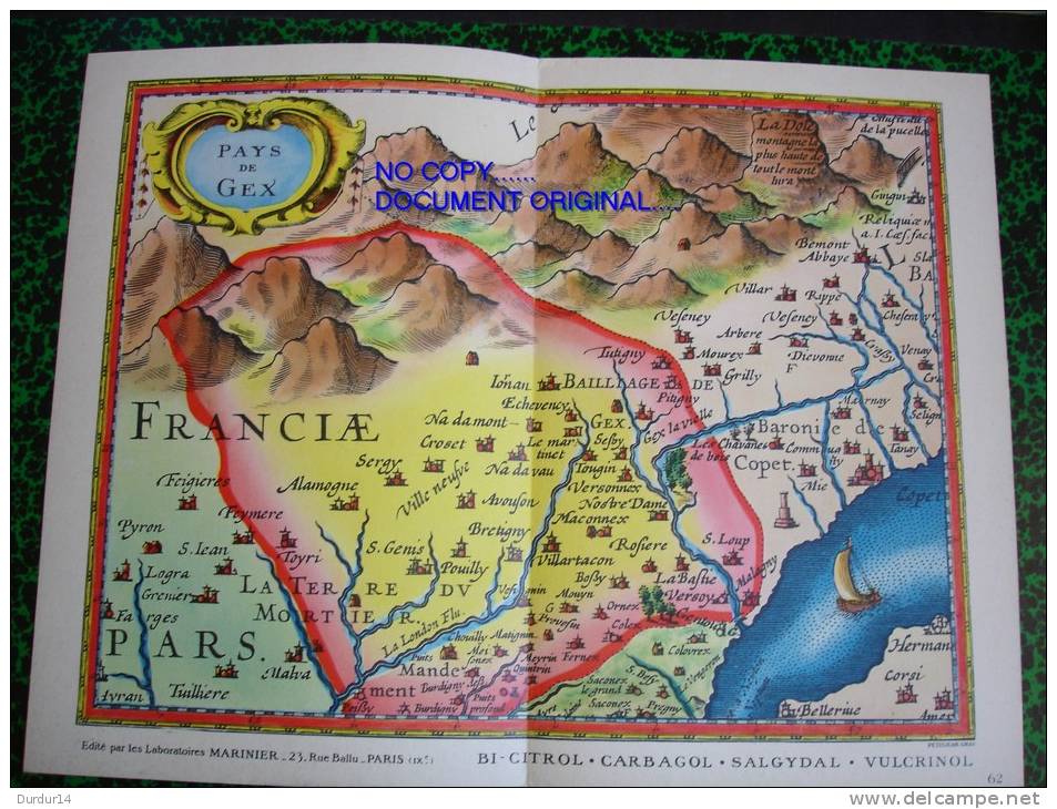 VIEUX PAYS DE FRANCE -  PAYS DE GEX  ( Ain   - Région Rhône-Alpes ) - Cartes Topographiques