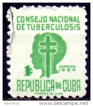 1954 Obligatory Tax. Anti-T.B. - 1c  - Green  FU - Bienfaisance