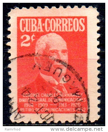 1952 Postal Employees´ Retirement Fund - Col. C. Hernandez  2c. - Red FU - Oblitérés