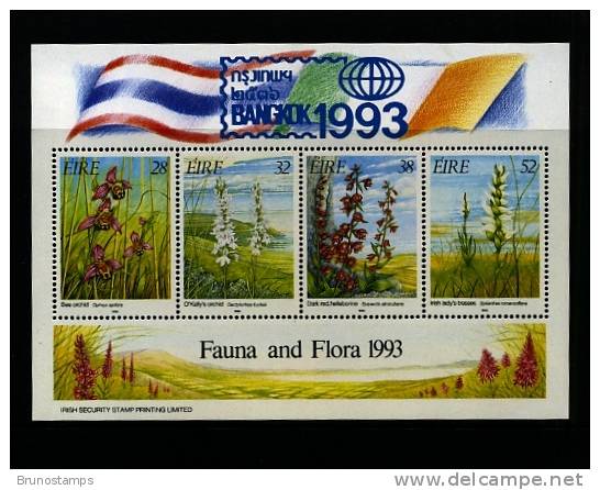 IRELAND/EIRE - 1993  FAUNA AND FLORA  MS  OVERPRINTED BANGKOK EXPO  MINT NH - Blocchi & Foglietti