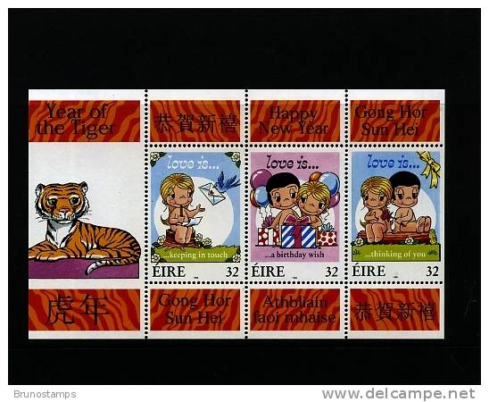 IRELAND/EIRE - 1998  YEAR OF THE TIGER  MS MINT NH - Blocks & Sheetlets