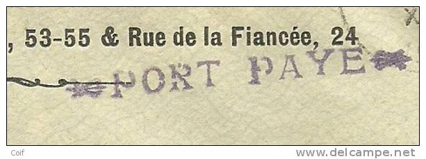 Brief Met Cirkelstempel AYWAILLE Met Stempel PORT PAYE In Violet !!! (noodstempel) - Fortune Cancels (1919)