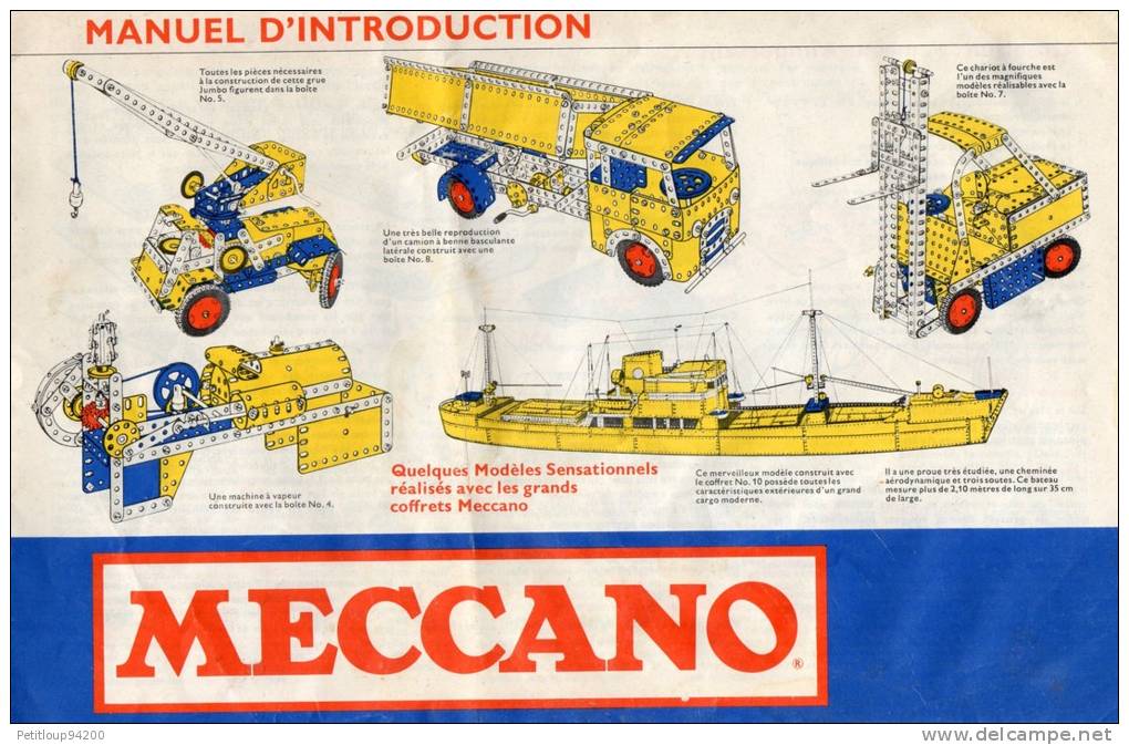 CATALOGUE MECCANO  Manuel D'Introduction - Meccano