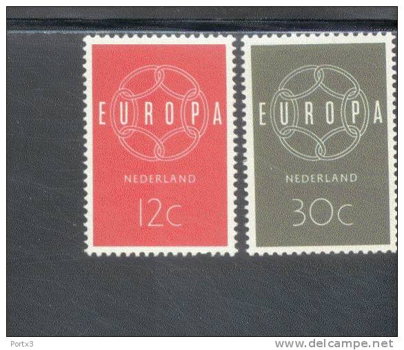 CEPT Kette Niederlande 735 - 36 ** Postfrisch - 1959