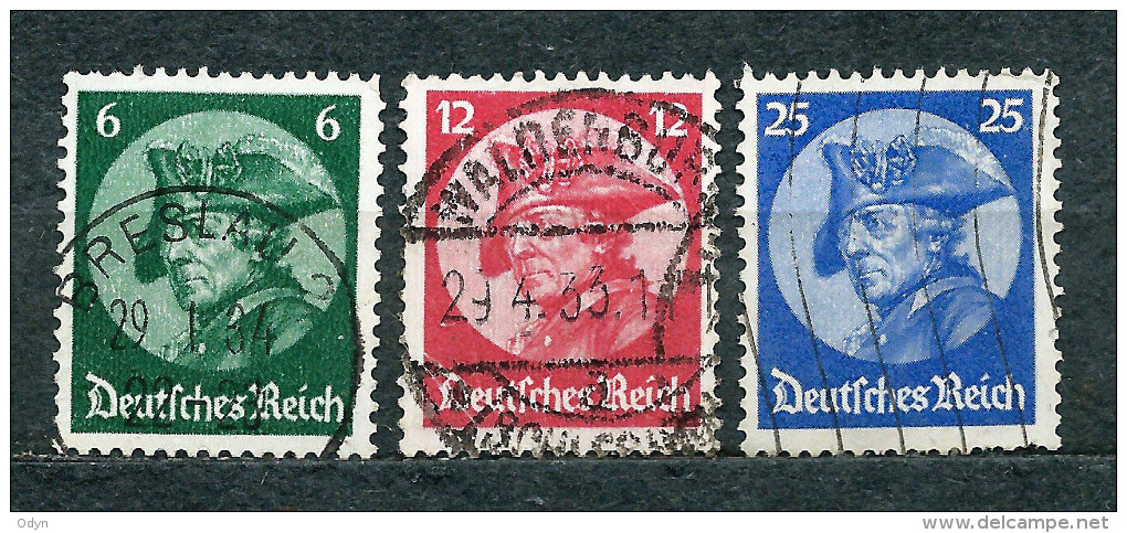 Deutsches Reich 1933, MiNr 479-481 Used - Complete Set - Oblitérés
