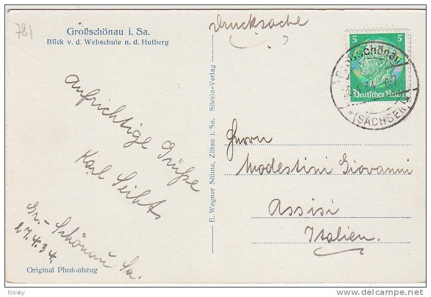 PGL AT382 - DEUTSCHLAND GROSSSCHOENAU MIT DEM HUTBERG 1930 - Grossschoenau (Sachsen)