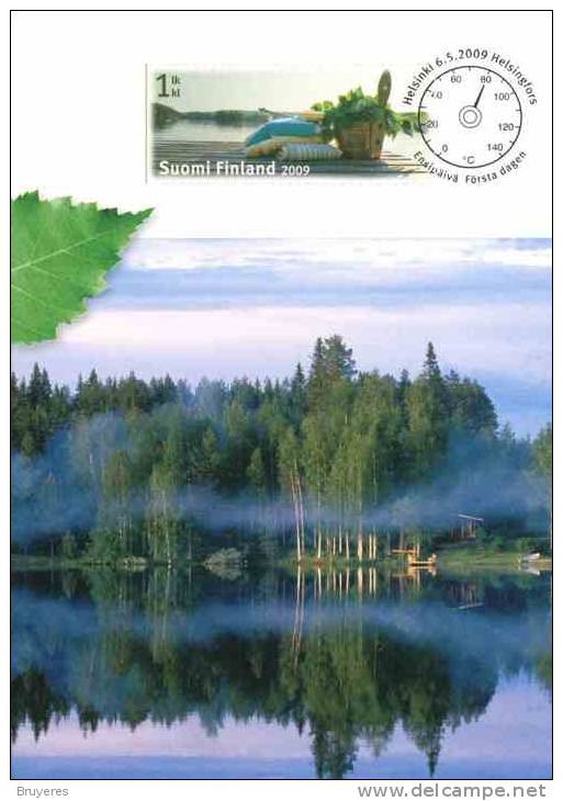 Entier Postal Sur Carte Postale Illustrée "Le Sauna" + Timbre Au Verso Oblit. 06/05/2009 - Ganzsachen