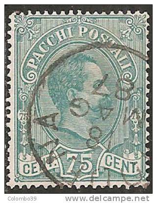 Italia Pacchi Postali 1884/86 Usato - Ss.4   75c Verde - Postal Parcels