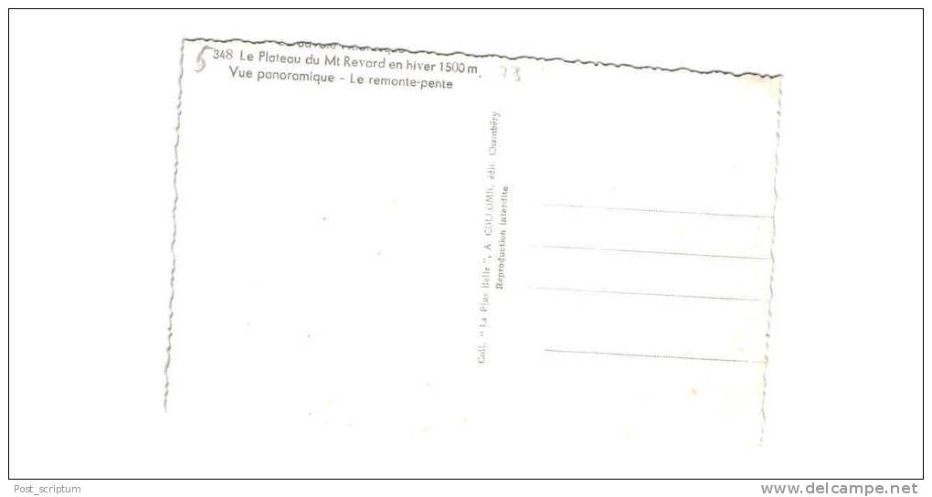 Alpes De Savoie - Plateau Du Mont Revard En Hiver - Panoramique - Remonte Pente - Altri & Non Classificati
