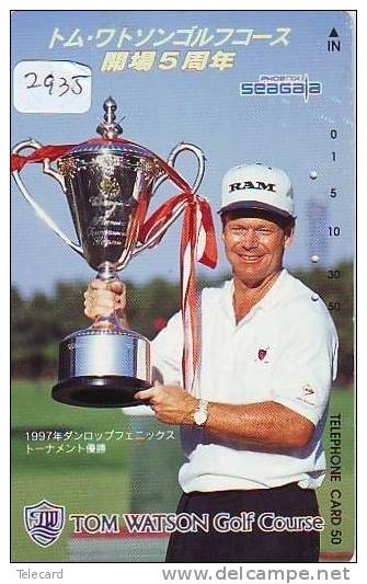 Télécarte Japon * TELEFONKARTE JAPAN * GOLF (2935) SPORT * PHONECARD *  TOM WATSON - Sport