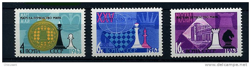 Russie ** N° 2669 à 2671 - Championnats D'échecs - Unused Stamps