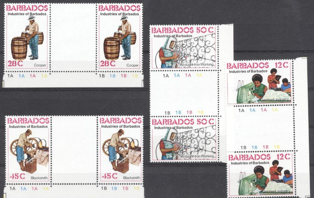 Barbados - MNH Gutterpair - Industry, Professions - Unclassified